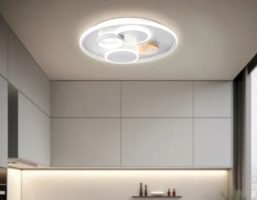 Светильник потолочный LED с пультом FL4803 Ambrella light серый 1 лампа, основание серое в стиле современный хай-тек с пультом фото 9