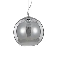 Светильник подвесной NEMO SP1 D30 FUME' Ideal Lux серый на 1 лампу, основание хром в стиле современный шар
