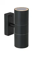 Настенный светильник Arne-Led 14867/11/30 Lucide уличный IP44 чёрный 2 лампы, плафон чёрный в стиле современный GU10
