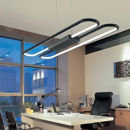 Светильник подвесной LED Style V2421-PL Moderli чёрный на 1 лампу, основание чёрное в стиле хай-тек фото 3