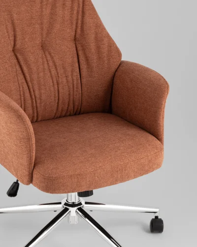 Кресло офисное TopChairs Neoma, терракотовый, ткань УТ000041774 Stool Group, /, ножки//, размеры - ***** фото 5