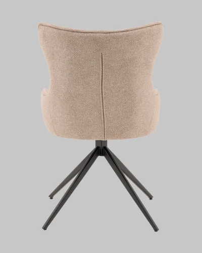 Стул Carlene, вращающийся, бежевый УТ000040556 Stool Group, бежевый/шенилл, ножки/металл/чёрный, размеры - *880**** фото 5