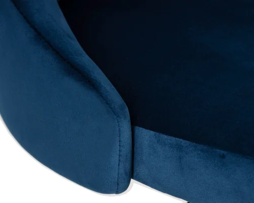 Набор 2 шт Стул барный DOBRIN JOSEPH BLACK (синий велюр (MJ9-117)) цвет сиденья синий велюр (MJ9-117), цвет основания черный Dobrin, синий/экокожа, ножки/металл/, размеры - 890*1100**** фото 8