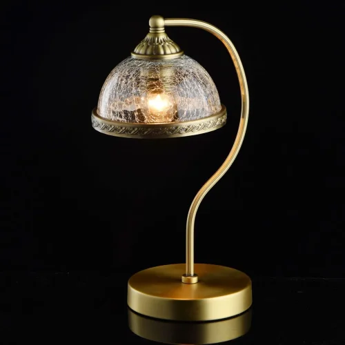 Настольная лампа Аманда 481033701 MW-Light прозрачная 1 лампа, основание античное бронза металл в стиле классический  фото 2