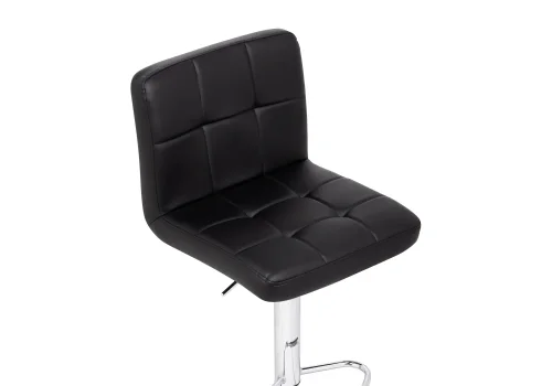 Барный стул Paskal black / chrome 15497 Woodville, чёрный/экокожа, ножки/металл/хром, размеры - *1090***430*530 фото 6