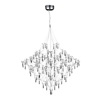 Светильник подвесной LED Gravetta SL6601.103.114 ST-Luce прозрачный на 114 ламп, основание хром в стиле арт-деко капли