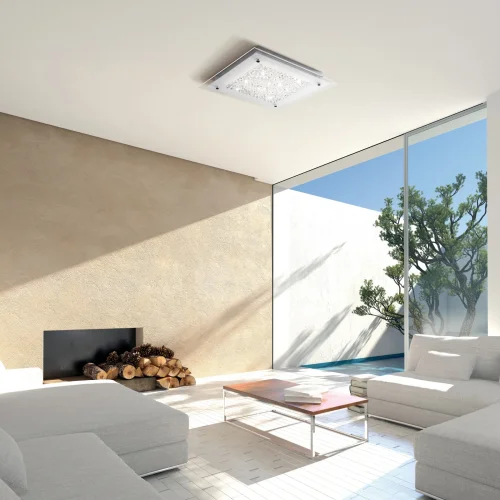 Люстра потолочная LED CRYSTAL 4581 Mantra прозрачная на 1 лампа, основание хром в стиле модерн  фото 8