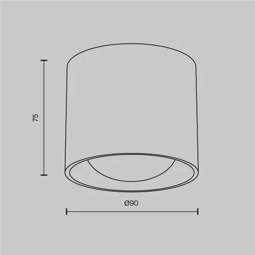 Светильник накладной LED Lens C217CL-15W4K-W Maytoni белый на 1 лампу, основание белое в стиле современный хай-тек круглый фото 8