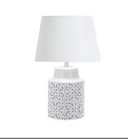 Настольная лампа Zanca OML-16704-01 Omnilux белая 1 лампа, основание белое керамика металл в стиле кантри прованс современный 