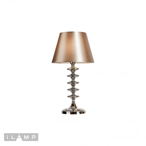 Настольная лампа Rolling T2406-1 Nickel iLamp коричневая 1 лампа, основание никель металл в стиле современный американский  фото 2