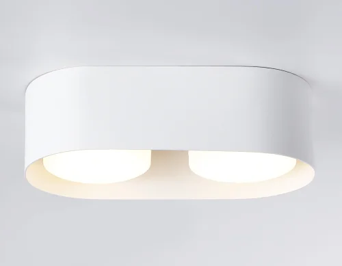 Светильник накладной TN70818 Ambrella light белый 2 лампы, основание белое в стиле современный хай-тек квадратный фото 2