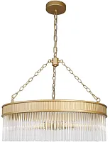 Люстра подвесная Turris 4200-6P Favourite прозрачная на 6 ламп, основание матовое золото в стиле классический 