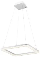 Светильник подвесной LED FERRO WE414.01.003 Wertmark белый на 1 лампу, основание белое в стиле хай-тек квадраты