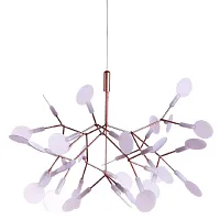 Люстра подвесная LED Heracleum 9022-27 LOFT IT белая на 27 ламп, основание золотое в стиле флористика ветви