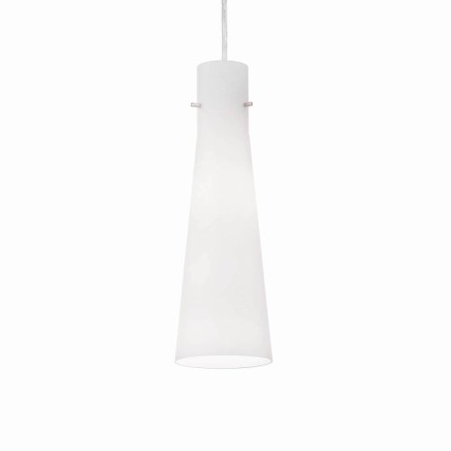 Светильник подвесной KUKY SP1 BIANCO Ideal Lux белый 1 лампа, основание хром в стиле модерн 