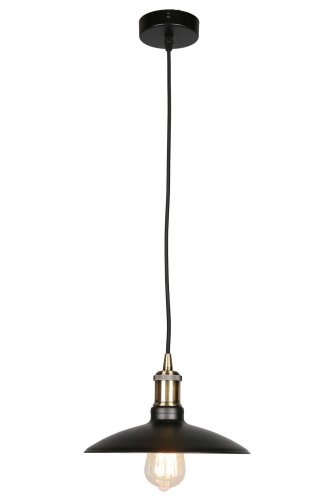 Светильник подвесной лофт Fabrizia OML-90806-01 Omnilux бронзовый 1 лампа, основание чёрное в стиле лофт 