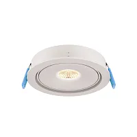 Светильник точечный LED Move DL060-9W3-4-6K-W Maytoni белый на 1 лампу, основание белое в стиле хай-тек современный круглый