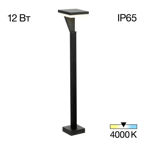 Парковый светильник LED Krid CLU06B Citilux уличный IP65 графит на 1 лампу, плафон графит в стиле современный LED