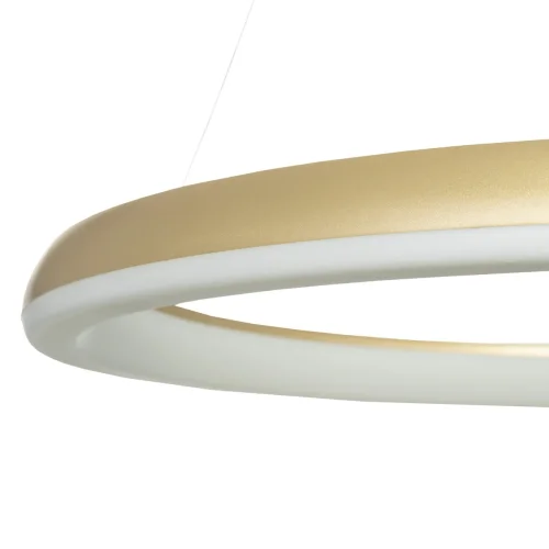 Люстра подвесная LED с пультом Юпитер CL730B092S Citilux белая на 1 лампу, основание матовое золото в стиле современный хай-тек кольца яндекс алиса с пультом фото 6
