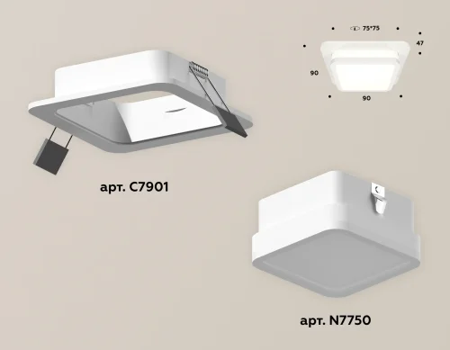 Светильник точечный Techno spot XC7901012 Ambrella light белый 1 лампа, основание белое в стиле современный  фото 2