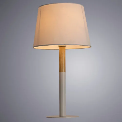 Настольная лампа Marco A2102LT-1WH Arte Lamp белая 1 лампа, основание белое металл в стиле современный  фото 2