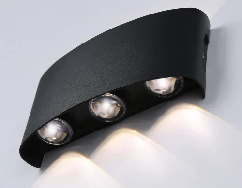 Настенный светильник LED ST4456 Ambrella light уличный IP65 чёрный 1 лампа, плафон чёрный в стиле хай-тек современный LED фото 3