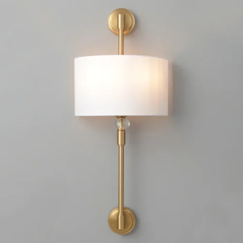 Бра VINTAGE AP2 BRASS Crystal Lux белый на 2 лампы, основание латунь в стиле классический фото 4 Бра VINTAGE AP2 BRASS Crystal Lux белый на 2 лампы, основание латунь в стиле классический фото 4