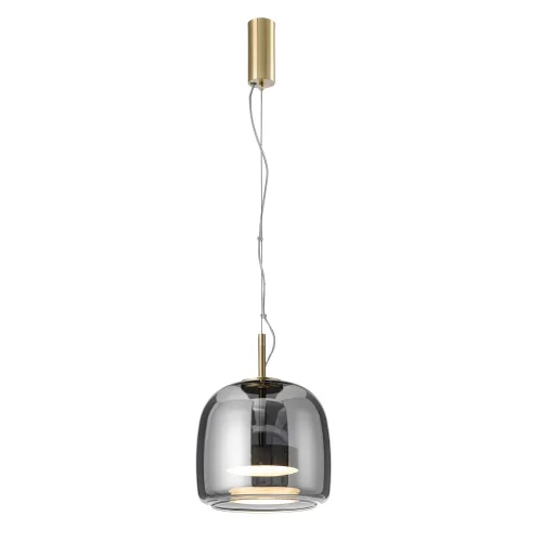Светильник подвесной LED Reflex 4234-1P Favourite серый на 1 лампу, основание матовое золото в стиле современный 