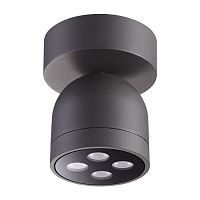 Накладной светильник LED Galeati 358118 Novotech уличный IP65 чёрный серый 1 лампа, плафон серый чёрный в стиле современный LED