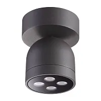 Накладной светильник уличный LED Galeati 358118 Novotech уличный IP65 чёрный серый на 1 лампу, плафон чёрный серый в стиле современный LED