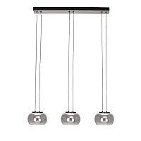 Светильник подвесной LED Trendig 4376-3P Favourite серый чёрный на 3 лампы, основание чёрное никель в стиле современный 