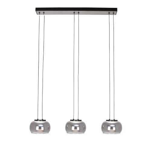 Светильник подвесной LED Trendig 4376-3P Favourite серый чёрный на 3 лампы, основание чёрное никель в стиле современный 