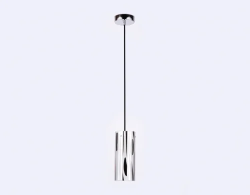 Светильник подвесной TR3589 Ambrella light серый чёрный на 1 лампу, основание хром в стиле хай-тек современный трубочки фото 3