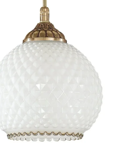 Светильник подвесной L 8500/16 Reccagni Angelo белый 1 лампа, основание золотое в стиле классический  фото 3