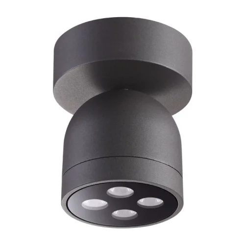 Накладной светильник уличный LED Galeati 358118 Novotech уличный IP65 чёрный серый на 1 лампу, плафон чёрный серый в стиле современный LED