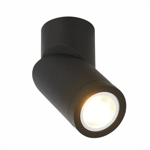 Светильник накладной St650 ST650.402.01 ST-Luce чёрный 1 лампа, основание чёрное в стиле хай-тек круглый