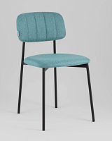 Стул Майло рогожка мятный УТ000040141 Stool Group, мятный/рогожка, ножки/металл/чёрный, размеры - *****