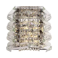 Бра Strozzi SL6137.101.02 ST-Luce прозрачный на 2 лампы, основание никель в стиле современный 