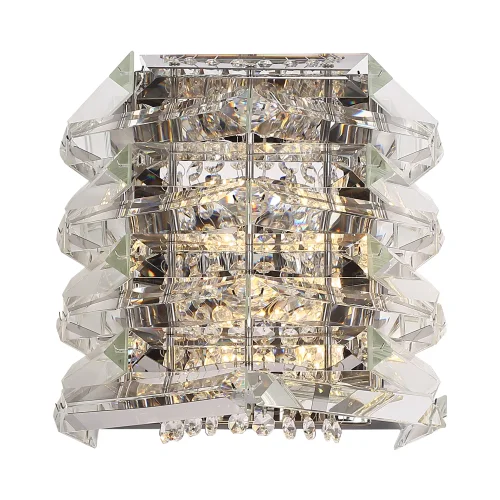 Бра Strozzi SL6137.101.02 ST-Luce прозрачный на 2 лампы, основание никель в стиле современный 