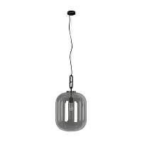 Светильник подвесной Oda 10195/350 Smoke LOFT IT серый чёрный 1 лампа, основание чёрное в стиле современный выдувное