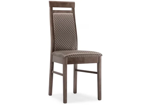Деревянный стул Амиата орех / коричневый 450735 Woodville, коричневый/ткань, ножки/дерево/орех, размеры - ****450*500