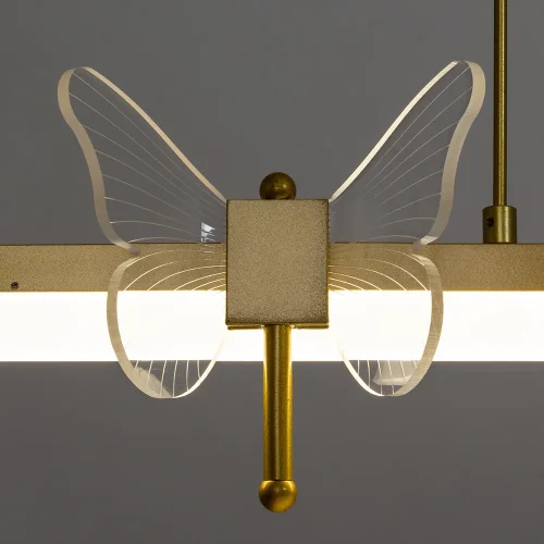 Светильник подвесной LED Darcy A2187SP-1GO Arte Lamp прозрачный 1 лампа, основание золотое в стиле современный бабочки фото 3