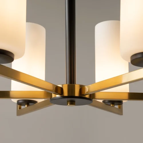 Люстра потолочная Fortano MOD089PL-06BS Maytoni белая на 6 ламп, основание латунь в стиле современный фото 10