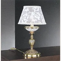 Настольная лампа P 7132 P Reccagni Angelo белая 1 лампа, основание золотое латунь металл в стиле классический 