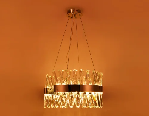 Светильник подвесной LED Traditional TR5308 Ambrella light прозрачный 1 лампа, основание хром в стиле классический  фото 9