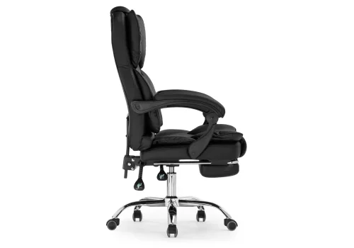 Компьютерное кресло Kolson black 15341 Woodville, чёрный/экокожа, ножки/металл/хром, размеры - *1240***640*680 фото 5