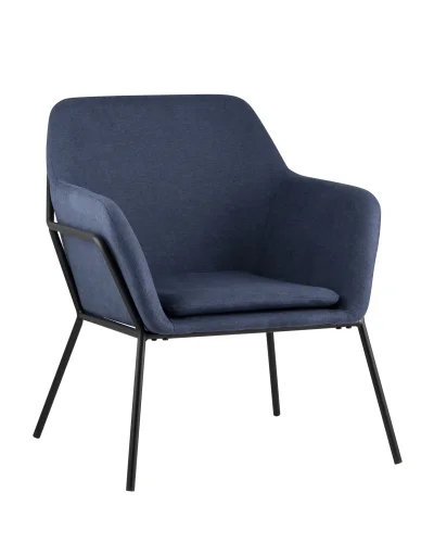 Кресло Шелфорд, синий УТ000001793 Stool Group, синий/ткань, ножки/металл/чёрный, размеры - ****660*680мм