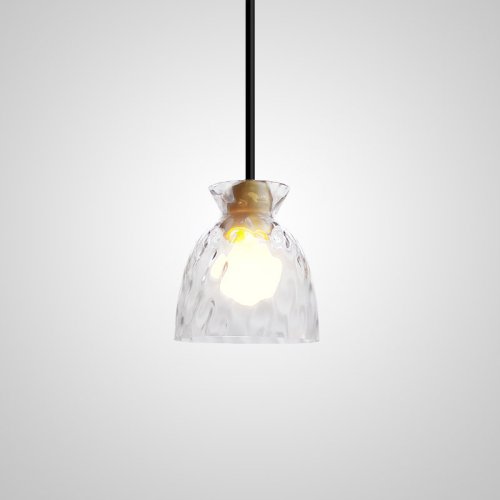 Светильник подвесной OMG GLASS D19 tree 187976-23 ImperiumLoft прозрачный 1 лампа, основание коричневое в стиле современный 