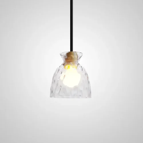 Светильник подвесной OMG GLASS D19 tree 187976-23 ImperiumLoft прозрачный 1 лампа, основание коричневое в стиле современный 