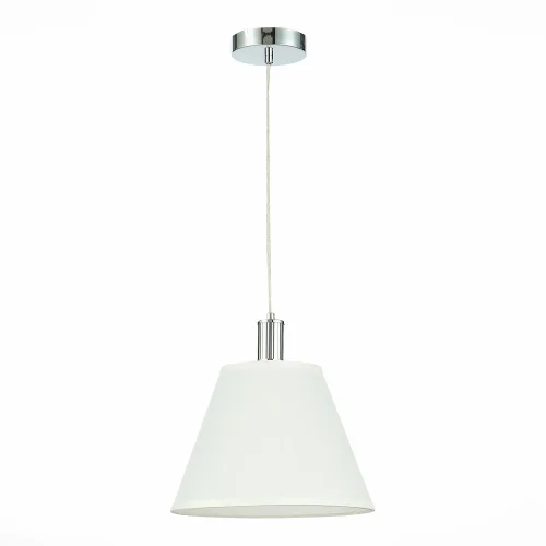 Светильник подвесной Monza SLE111303-01 Evoluce белый 1 лампа, основание хром в стиле современный  фото 2